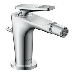 hansgrohe Bidet-Einhebelmischer Axor Citterio C cubic cut, c, A 113mm, Zugst. Abl.garn