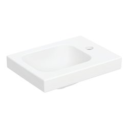 Geberit Handwaschbecken iCon Light 38x28cm, o. ÜL, Hahnl. rechts, weiß matt