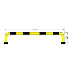 Moravia Rammschutz-Bügel Black Bull SWING für außen zum Aufdübeln 76 mm 3 mm