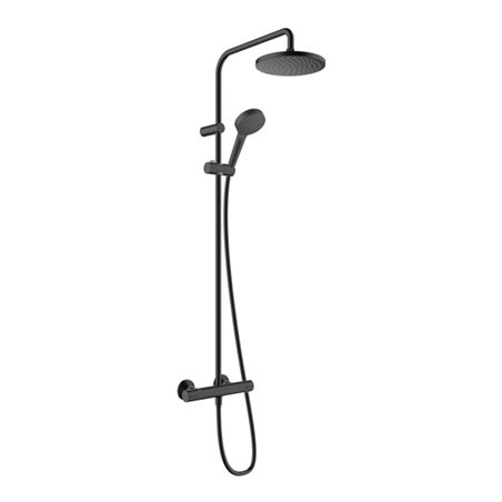 hansgrohe Showerpipe 200 Vernis Blend mit Brausethermostat, 1jet, mattschwarz