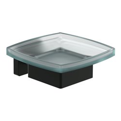 V&B Seifenspender Elements Striking matt black, 120x106x45ml, Glas satiniert