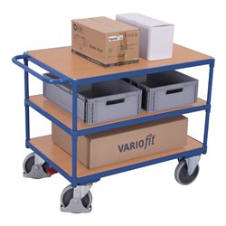 VARIOfit Schwerer Tischwagen mit 3 Ladeflächen 700500