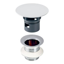 Geberit Ablaufventil G 1 1/4x50mm, hgl-vc, m fr. Ausl, hgl-vc