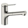 hansgrohe Spültisch-Einhebelmischer 150 Zesis M33 mit Ausziehbrause, 2jet, Edelstahl-Optik