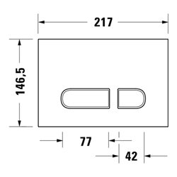 Duravit Betätigungsplatte DuraSystem 21,7x14,7cm, mech., f WC A1, sw matt