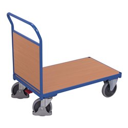VARIOfit Stirnwandwagen mit Holz, Thermoplastisches Gummi-Bereifung