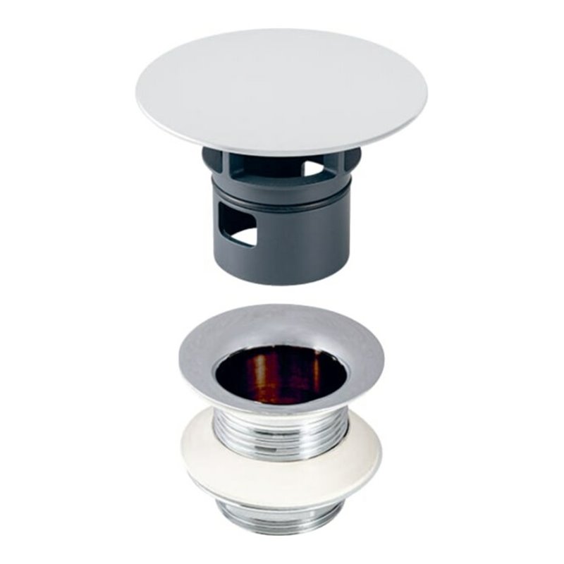 Geberit Ablaufventil G 1 1/4x80mm, hgl-vc, m fr. Ausl, hgl-vc