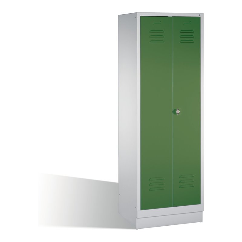 C+P Doppelspind Classic auf Sockel 2 Abteile Front Resedagrün Korpus Lichtgrau