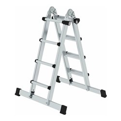 MUNK Teleskopleiter mit Traverse 4x3 Sprossen