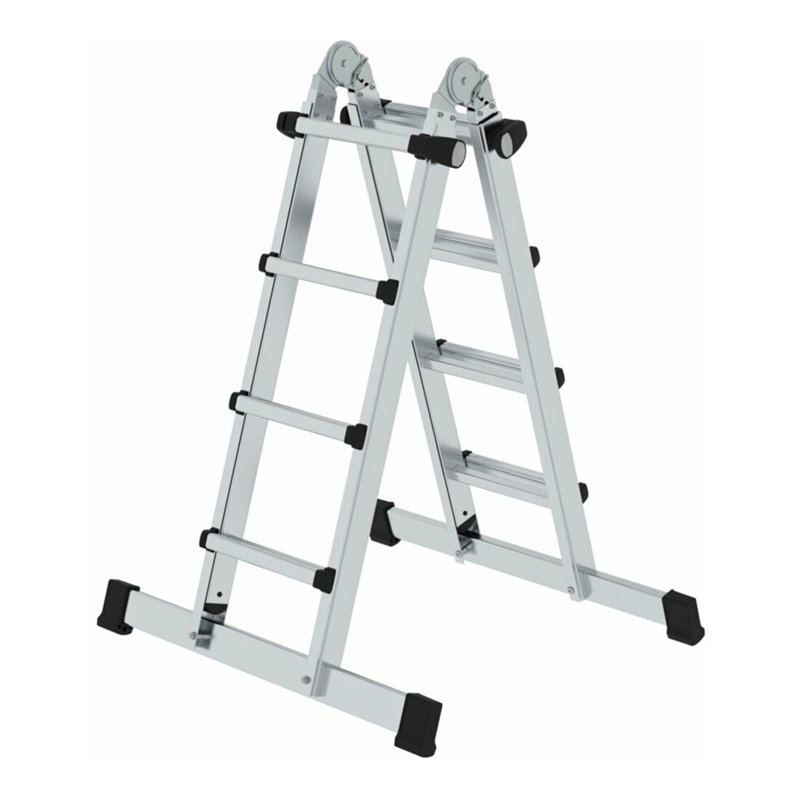 MUNK Teleskopleiter mit Traverse 4x3 Sprossen