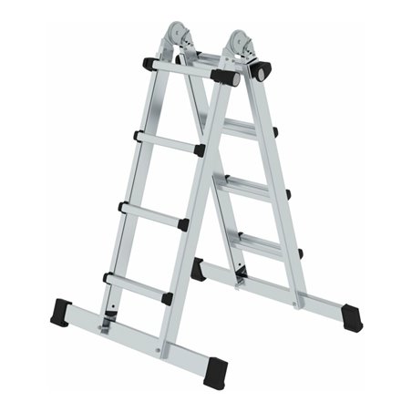 MUNK Teleskopleiter mit Traverse 4x3 Sprossen