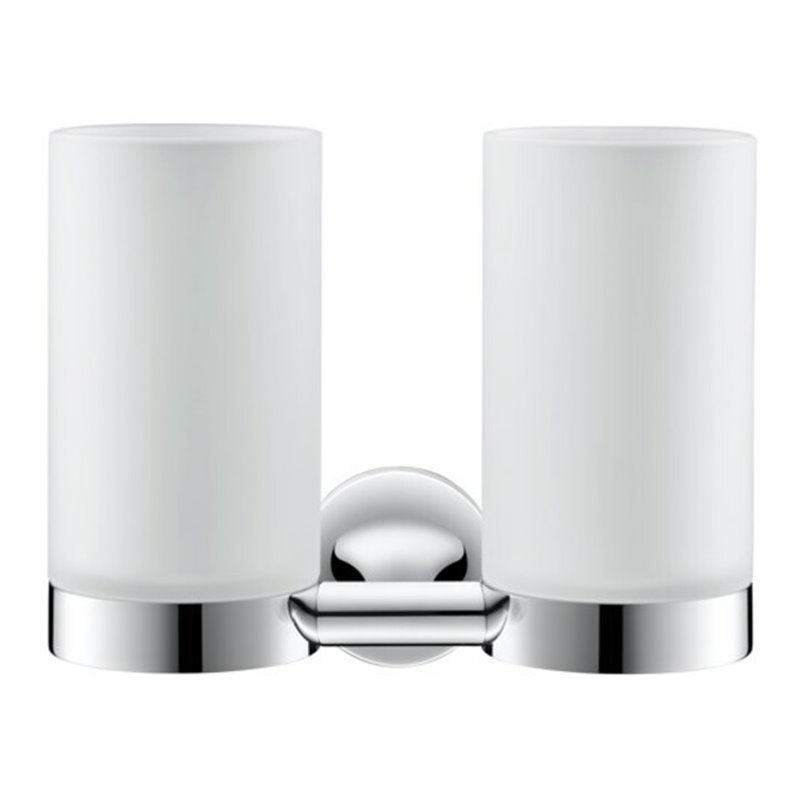 Duravit Glashalter Starck T dopp., Wandmont., Glas weiß matt, chrom