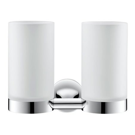 Duravit Glashalter Starck T dopp., Wandmont., Glas weiß matt, chrom