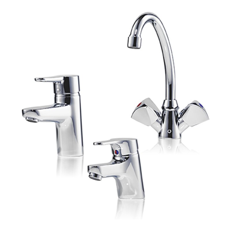 Clage Zweigriffarmatur SNT m schw. Ausl. 15cm, ch, f druckl. WW-Ger