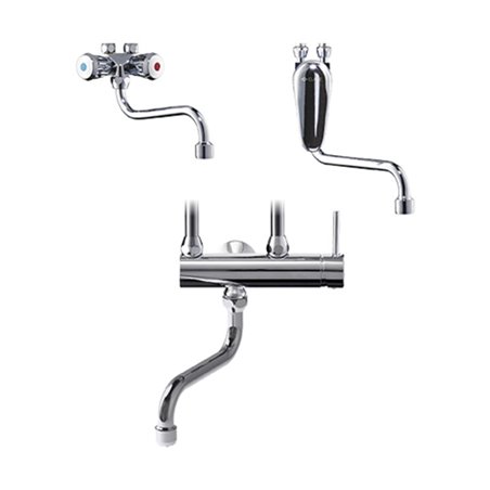 Clage Wand-Einhebelmischer SME chrom, mit Rohrschwenkauslauf 16cm