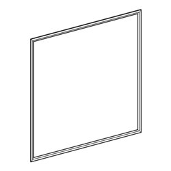 Geberit Abdeckrahmen One 75cm, sw m/Al pulverbes, UP-Montage