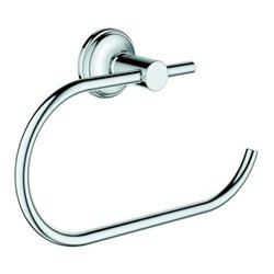 Grohe WC-Papierhal. Essentials Authentic chr, ohne Deckel, verdeckte Befestigung