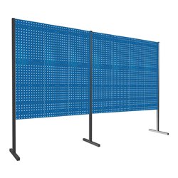 Kappes Trennwand RasterPlan Doppelfeld 180° mit Lochplatten RAL 5010