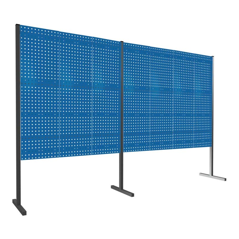 Kappes Trennwand RasterPlan Doppelfeld 180° mit Lochplatten RAL 5010