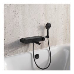 Duravit Wannen-Thermostat AP, 2 Verbraucher, schwarz matt