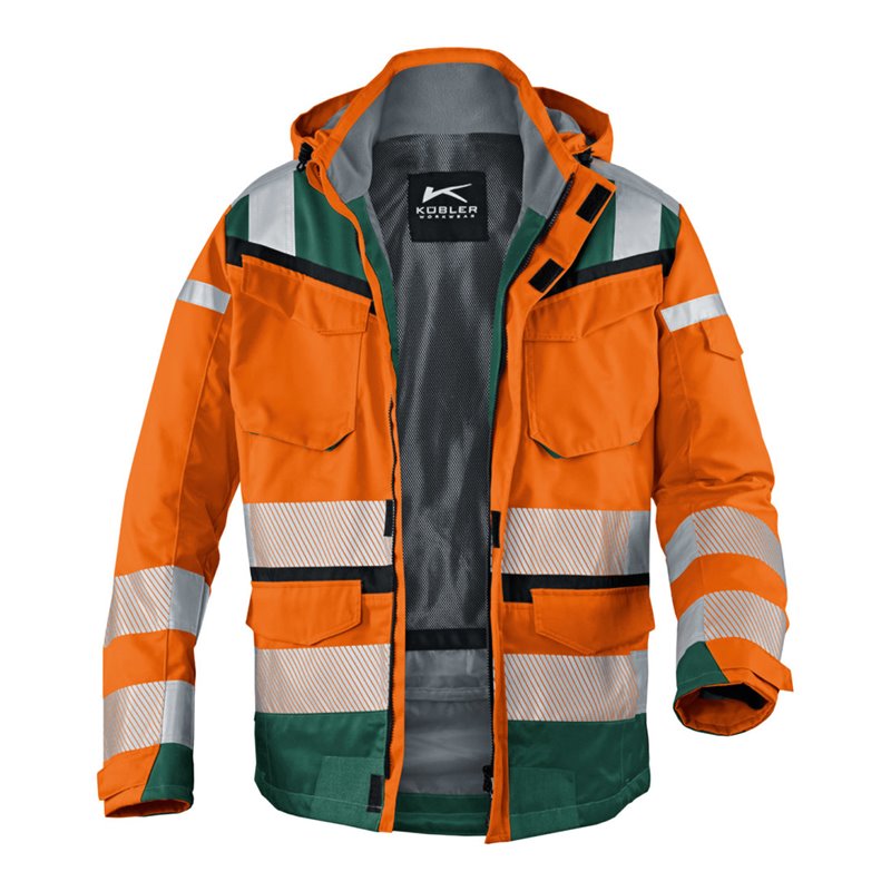 Kübler PSA Reflectiq Jacke 1307 warnorange/moosgrün