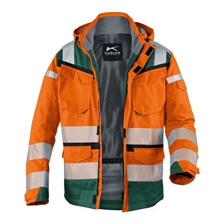 Kübler PSA Reflectiq Jacke 1307 warnorange/moosgrün