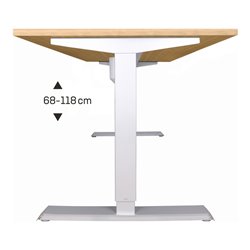 STIER Elektrisch Höhenverstellbarer Schreibtisch 501-33 Buche mel. 68-118cm