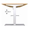 STIER Elektrisch Höhenverstellbarer Schreibtisch 501-33 Buche mel. 68-118cm