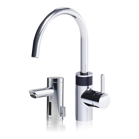 Clage Waschtisch-Armatur AEB, 6 V-Bat., chr, ber.los., el gesteu.