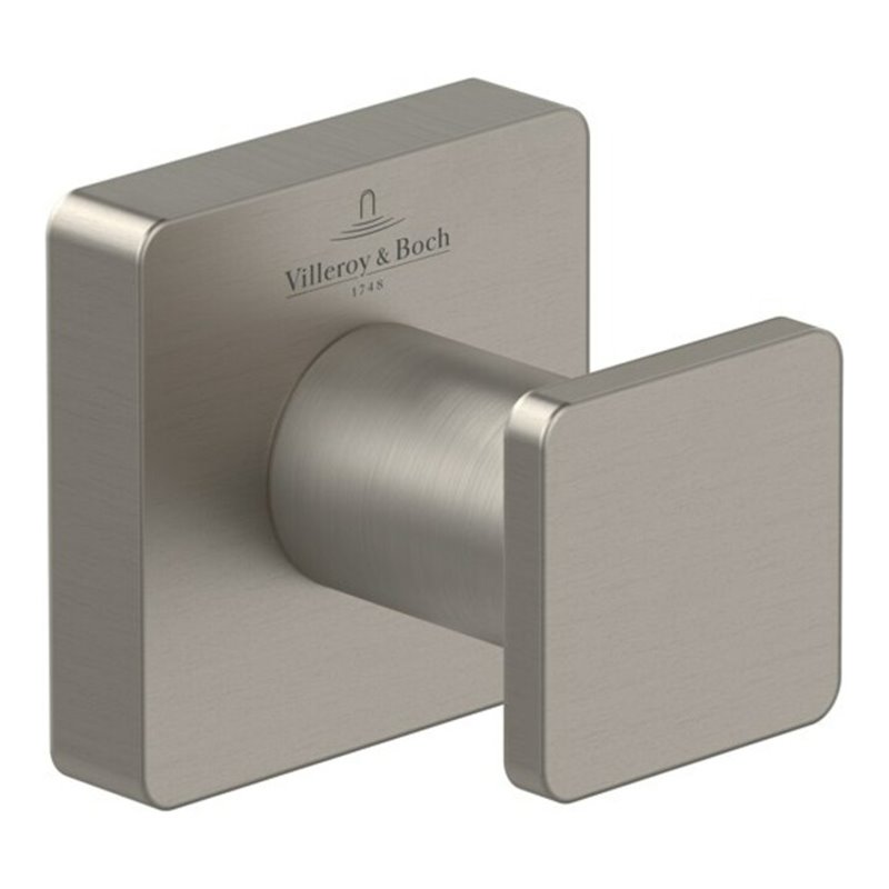 V&B Handtuchhaken Elements Striking brushed nickel black, 45x45x44mm