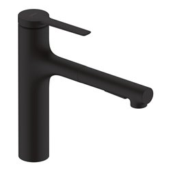 hansgrohe Spültisch-Einhebelmischer 160 Zesis M33 m Ausziehbr., 2jet, sBox lite, matt-sw