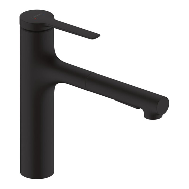 hansgrohe Spültisch-Einhebelmischer 160 Zesis M33 m Ausziehbr., 2jet, sBox lite, matt-sw