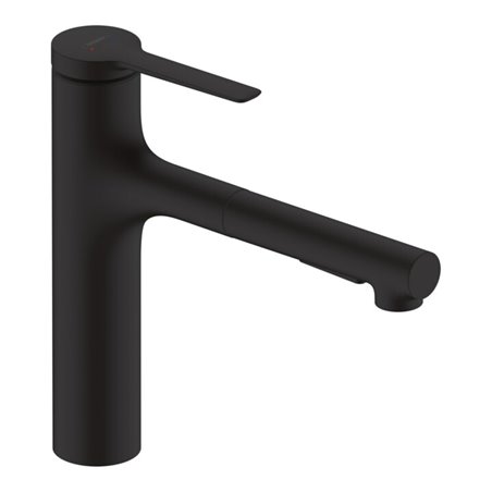 hansgrohe Spültisch-Einhebelmischer 160 Zesis M33 m Ausziehbr., 2jet, sBox lite, matt-sw