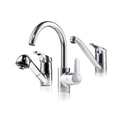 Clage Spültisch-Einhebelmischer EAK schwenkb. Rohrausl 20cm, chrom, drucklos