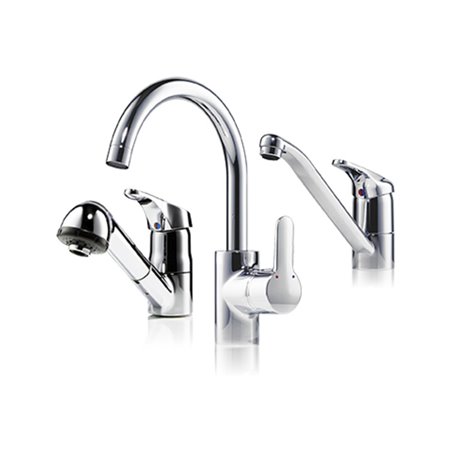 Clage Spültisch-Einhebelmischer EAK schwenkb. Rohrausl 20cm, chrom, drucklos