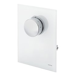 Oventrop Abdeckung Unibox T RTL Echtglas weiß, mit Thermostat