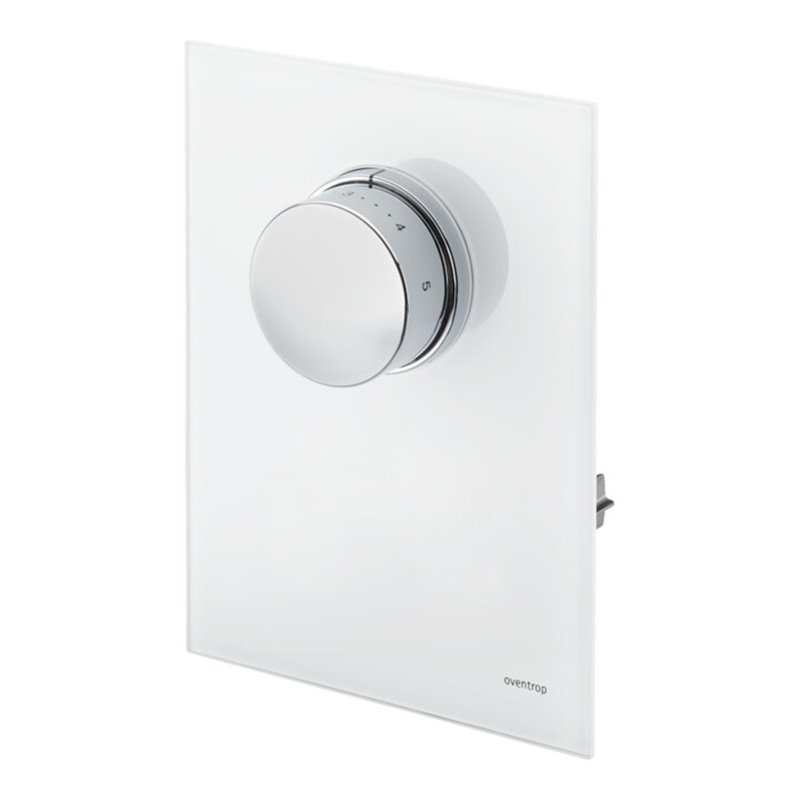 Oventrop Abdeckung Unibox T RTL Echtglas weiß, mit Thermostat