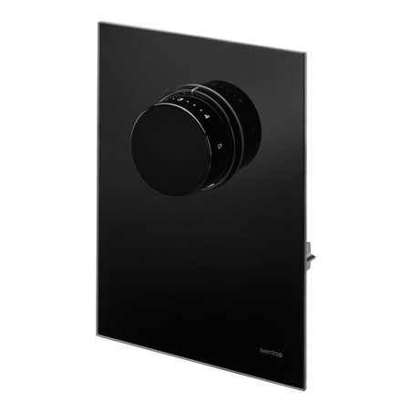 Oventrop Abdeckung Unibox T RTL Echtglas schwarz, mit Thermostat