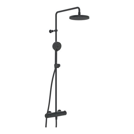 Hansa Duschsystem HANSAMICRA Thermostat, Ausl. 445-470mm, kürzb., matt-sw