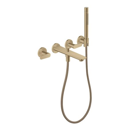 hansgrohe 3-Loch-Wannenarmatur Axor Citterio o. Struk., brush. bronze, UP Wandmontage