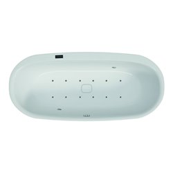 Hoesch Whirlpool iSensi Oval 1900x1200 Monolith iSensi System re., BiColor Weiß-Grau