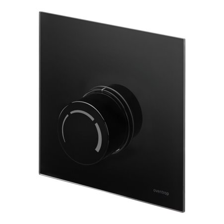 Oventrop Abdeckung Unibox RTL Echtglas schwarz, mit Thermostat