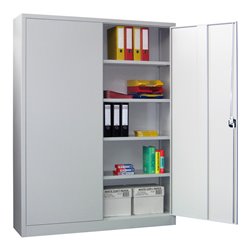 STIER Universalschrank Premium mit 4 verz. Einlegeböden 1950x1500 lichtgrau