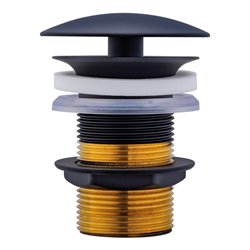 Duravit Schaftventil d 72mm, f WT ohne Überlauf, schwarz matt