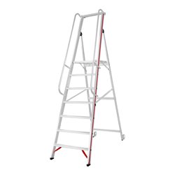 Hymer Plattformleiter 8081 mit Kipprollen und langem Handlauf