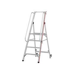 Hymer Plattformleiter 8081 mit Kipprollen und langem Handlauf