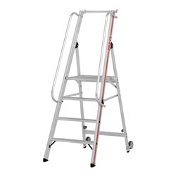 Hymer Plattformleiter 8081 mit Kipprollen und langem Handlauf