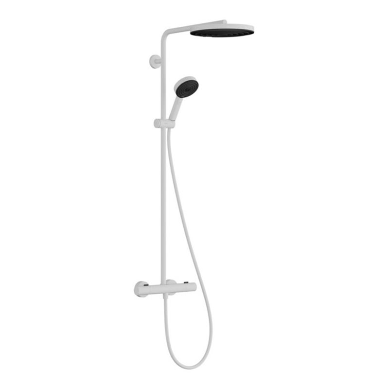 hansgrohe Brause-Set Pulsify S Puro m Thermostat, 2 Verbaucher, 8 l/m., mattweiß