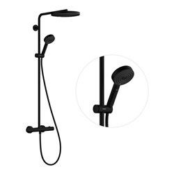 hansgrohe Brause-Set Pulsify S Puro m Thermostat, 2 Verbaucher, 8 l/m., matt-sw