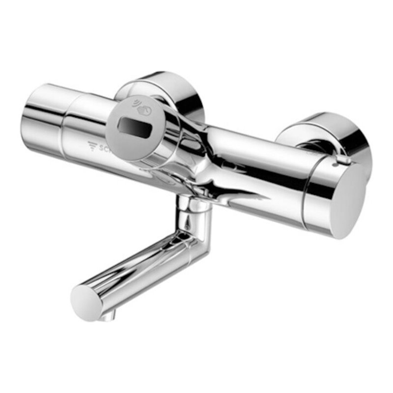 Schell Wand-WT-Thermostat VITUS VW-E-T 270mm, Mischw, Batteriebetr., verchromt